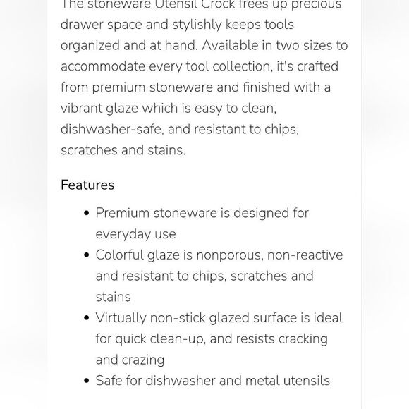 Le Creuset 1L Utensil Crock- Carmin - Picture 9 of 9